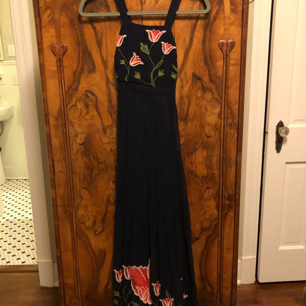Anthropologie Floreat Tulip Maxi Dress 00P